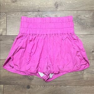FREE PEOPLE 🩷 The Way Home High Rise shorts Women’s Size Large - Bright Pink